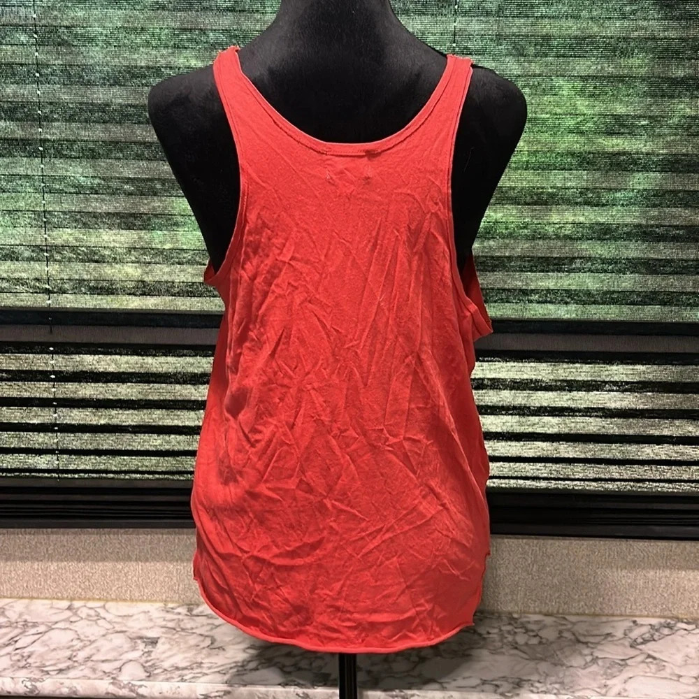 PST by Project Social T Women’s Vacation, Por Favor Red Cotton Tank Medium - Picture 4 of 8